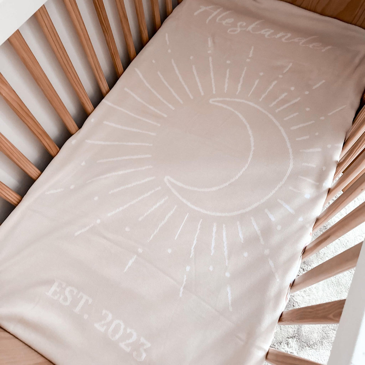 Sun and Moon Personalised Blanket