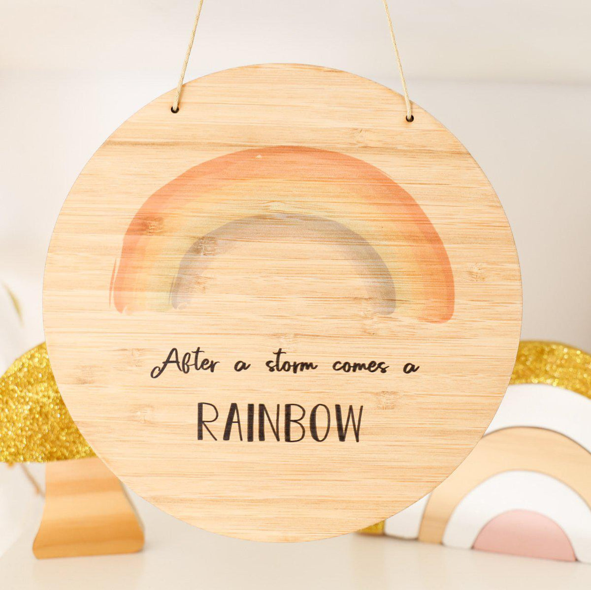 After A Storm Comes a Rainbow Printed Plaque
