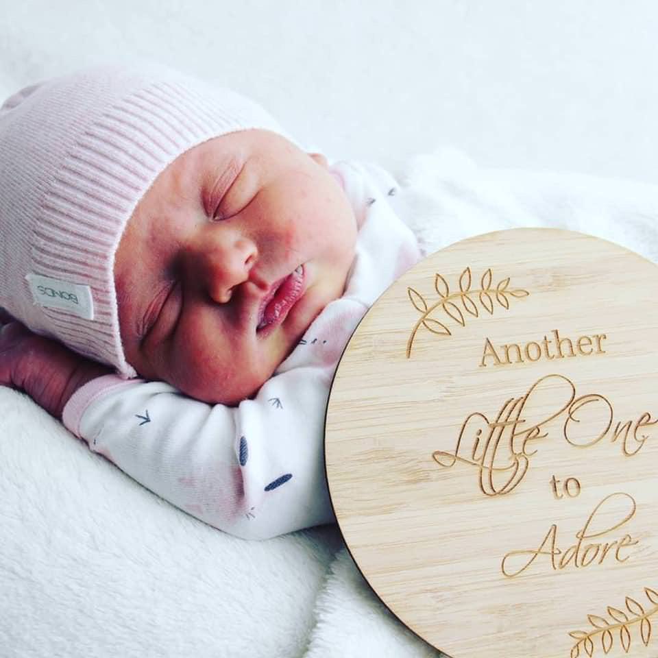 Another little one to adore Birth Announcement Plaque