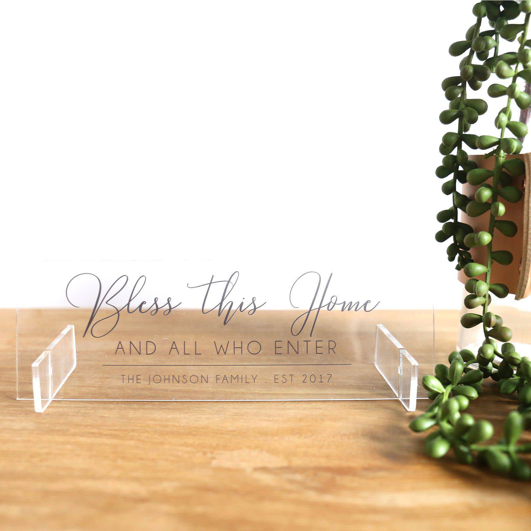 Bless This Home Acrylic Stand