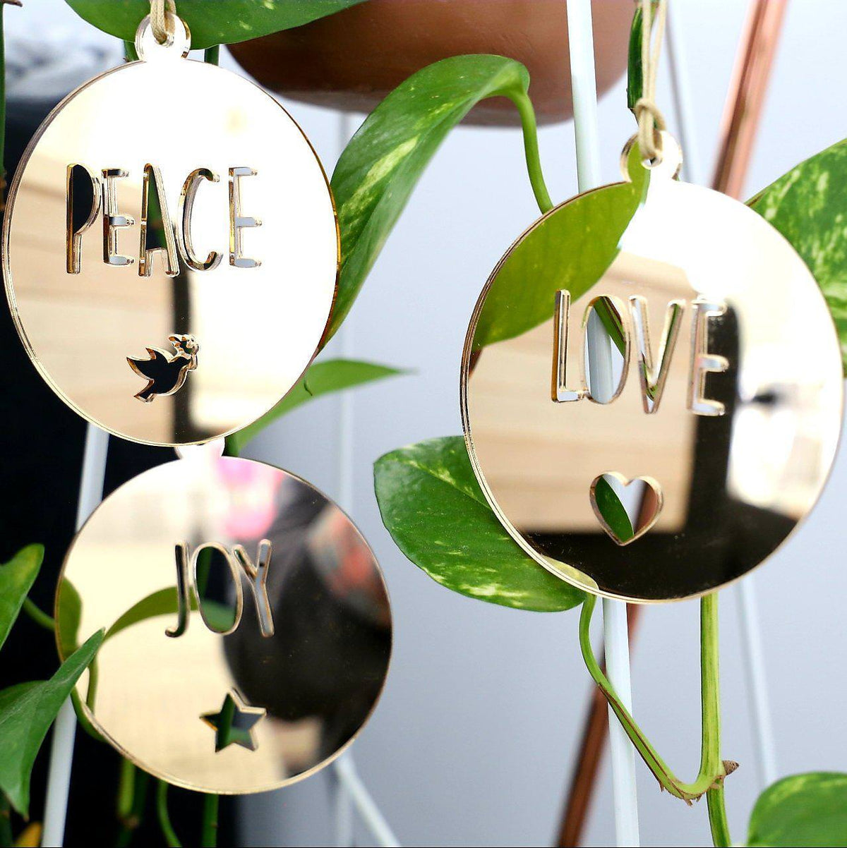 Christmas Ornament - Set of 3 (Peace, Love, Joy)