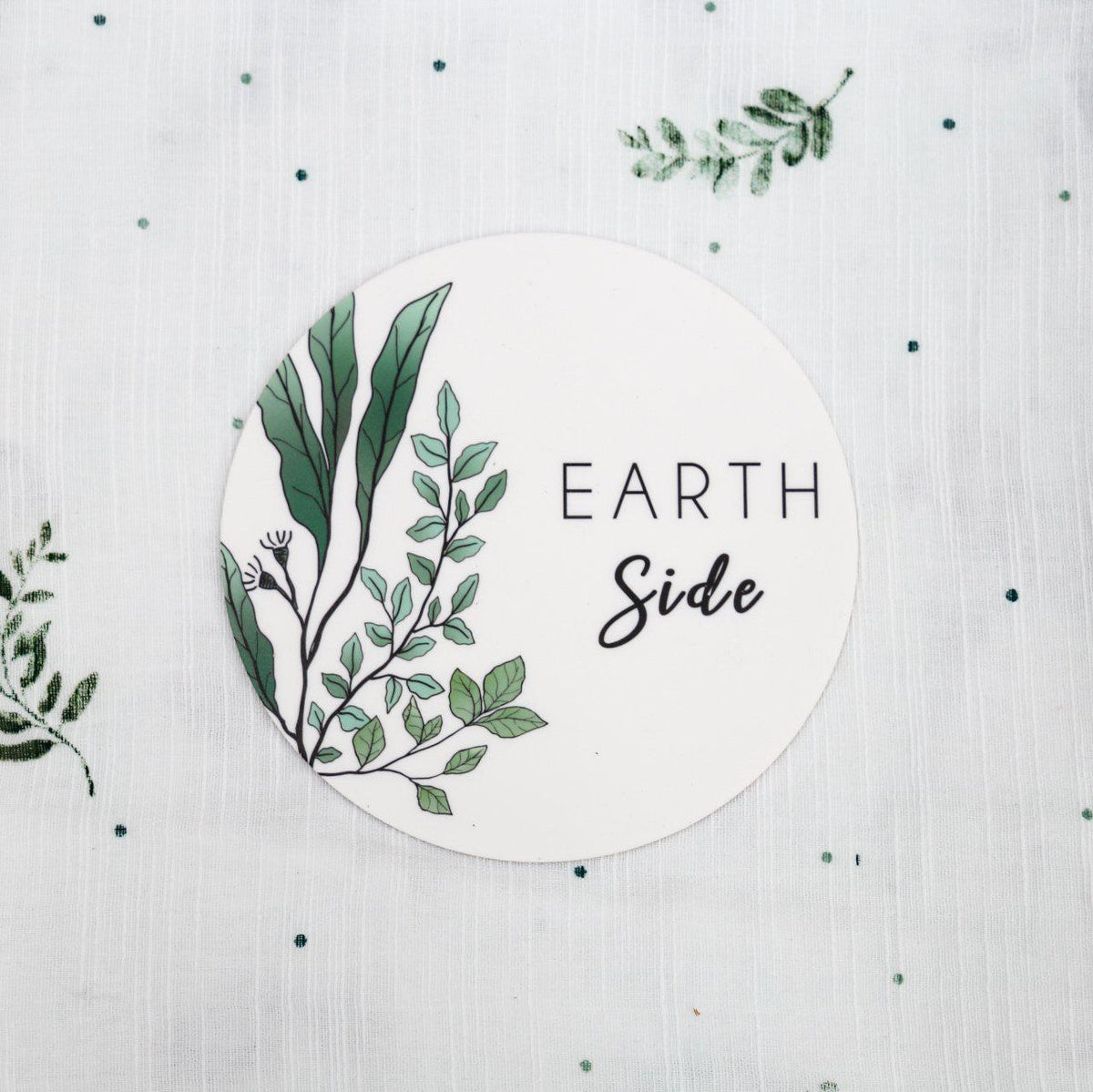 Earth Side Birth Announcement Plaque