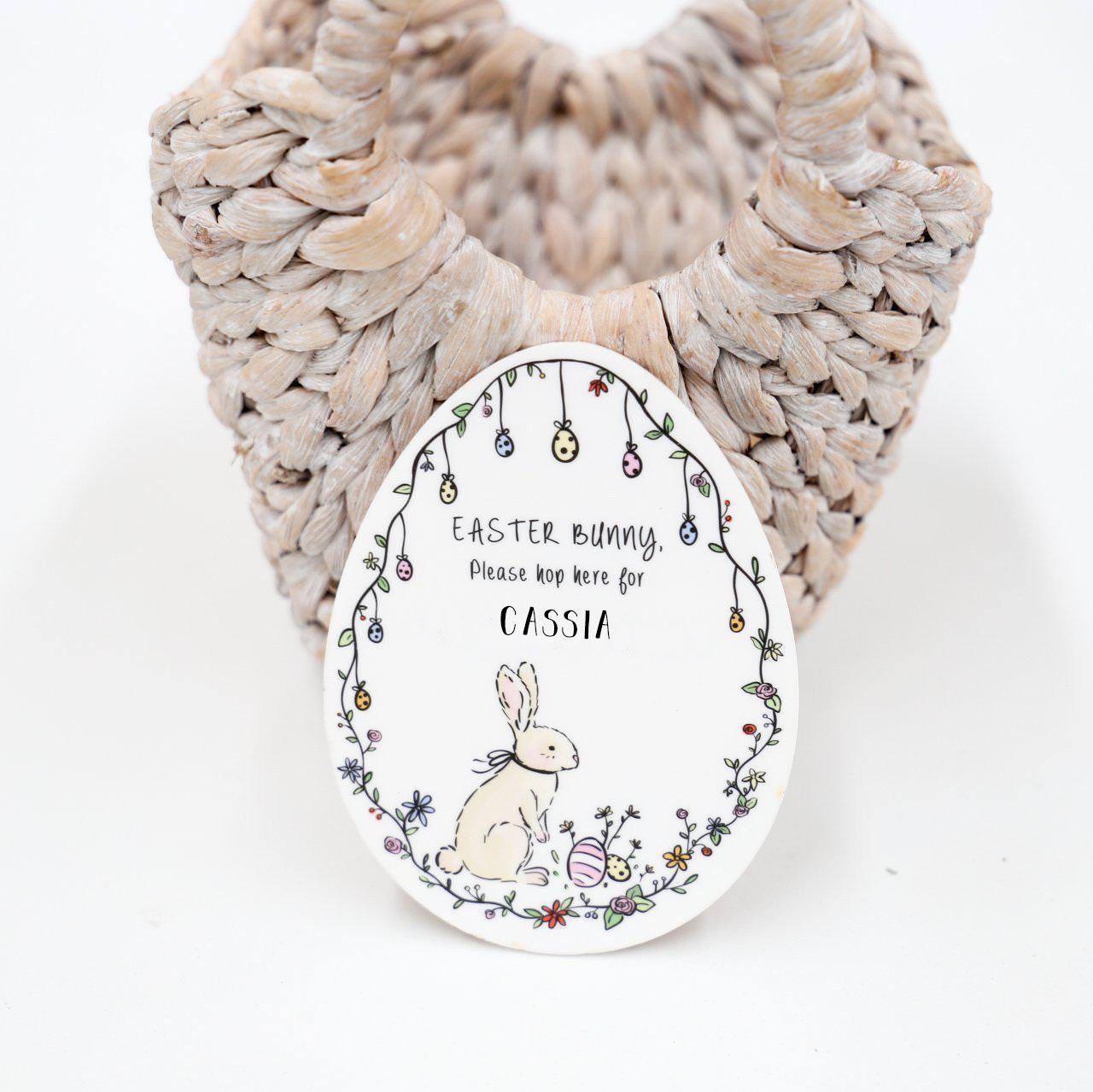 Easter Bunny Please Hop Here Plaque - CMC Gold