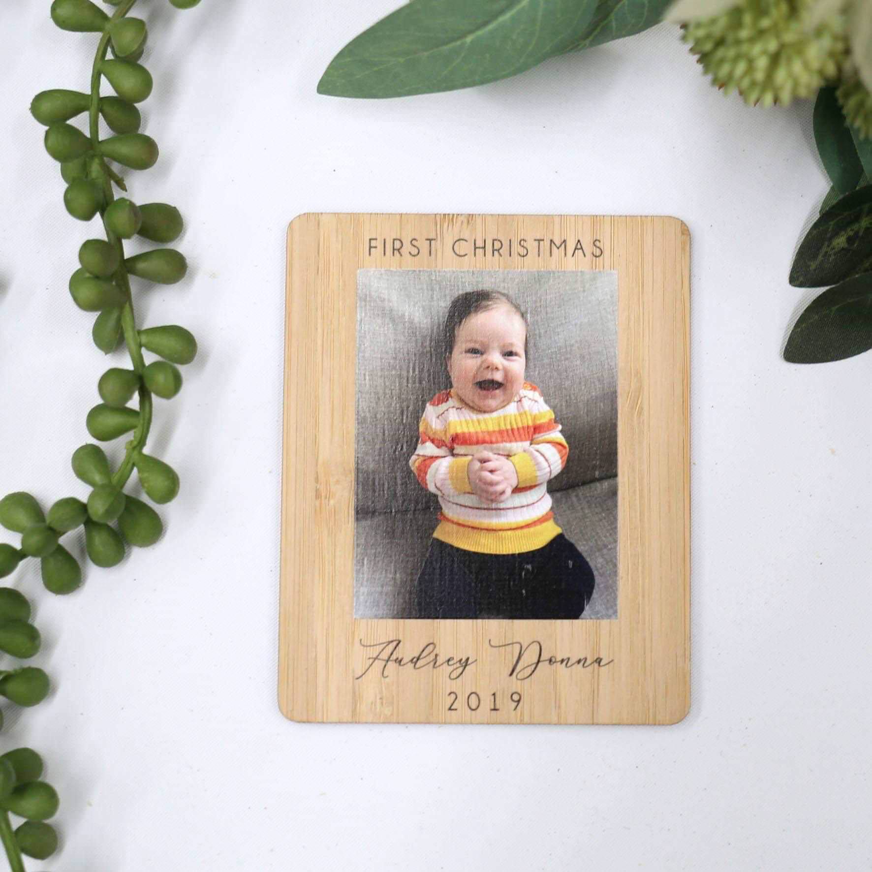 First Christmas Photo Magnet
