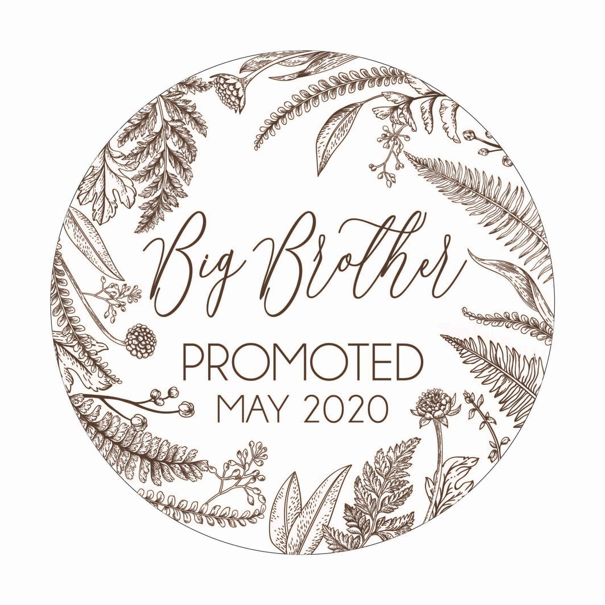 Floral/Foliage Pregnancy Announcement Plaque