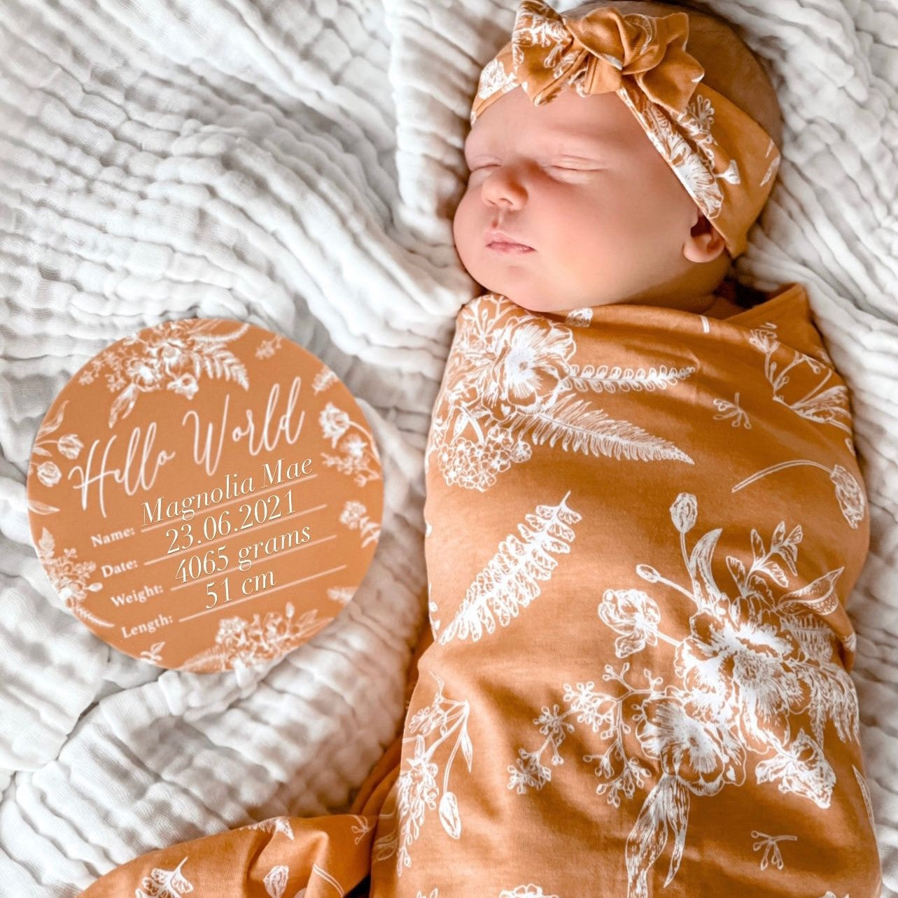 Baby girl 2024 floral swaddle