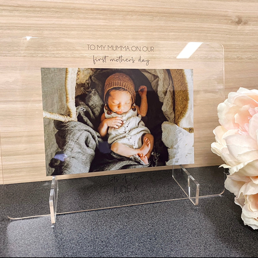 Transparent Printed Photo Frame - First Mother&#39;s Day