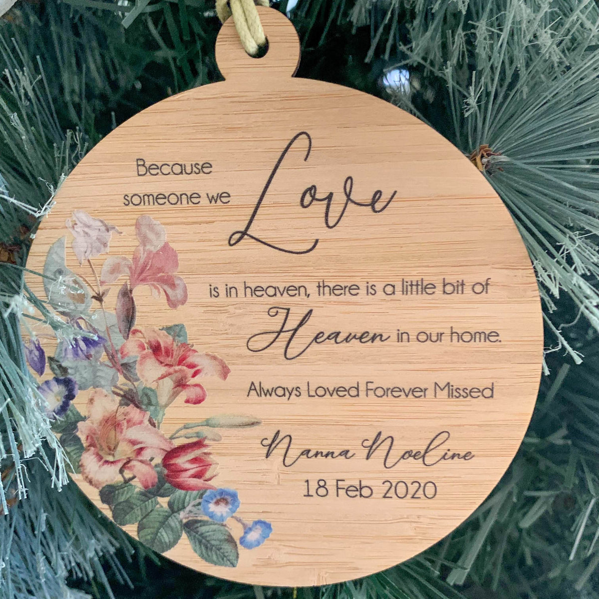 Someone we love is in heaven Christmas ornament