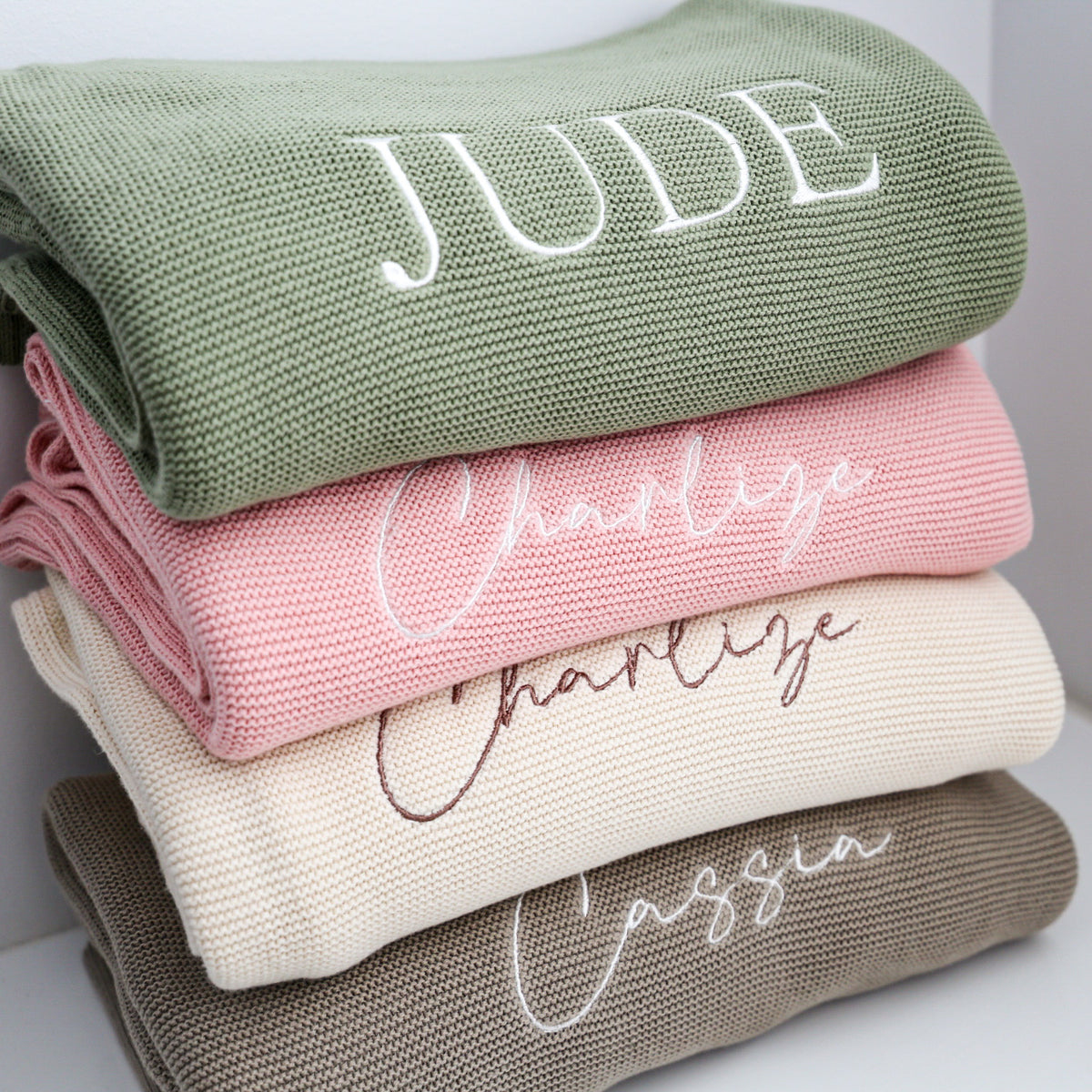 Personalised Embroidered Blanket | Plain Edging
