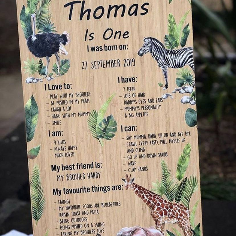 Jungle Birthday Board