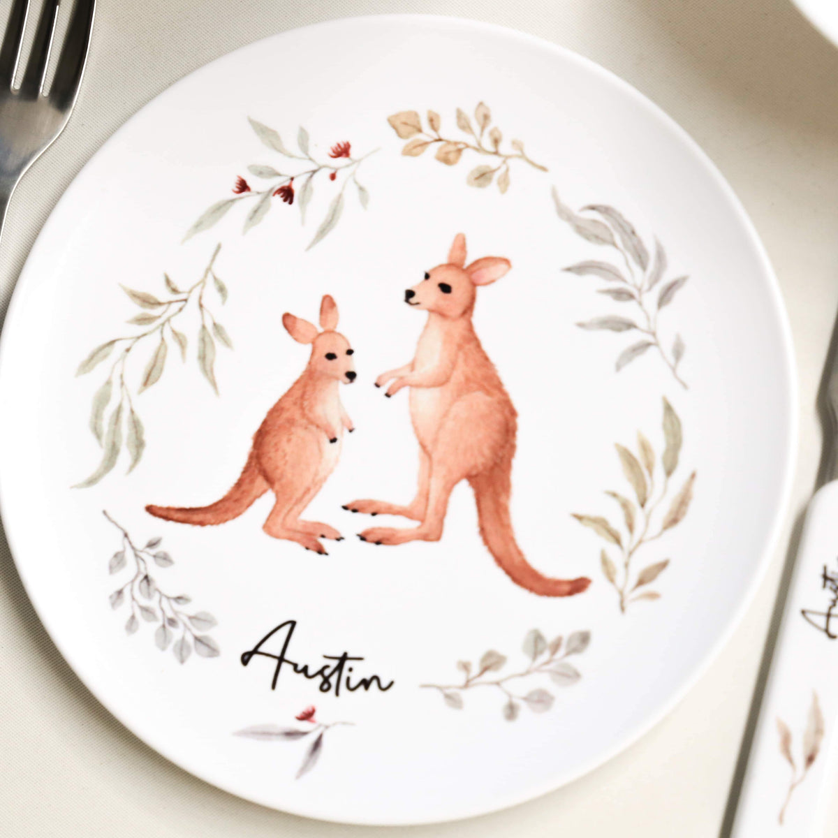 Personalised Kids Dinner Set - Australian Animals