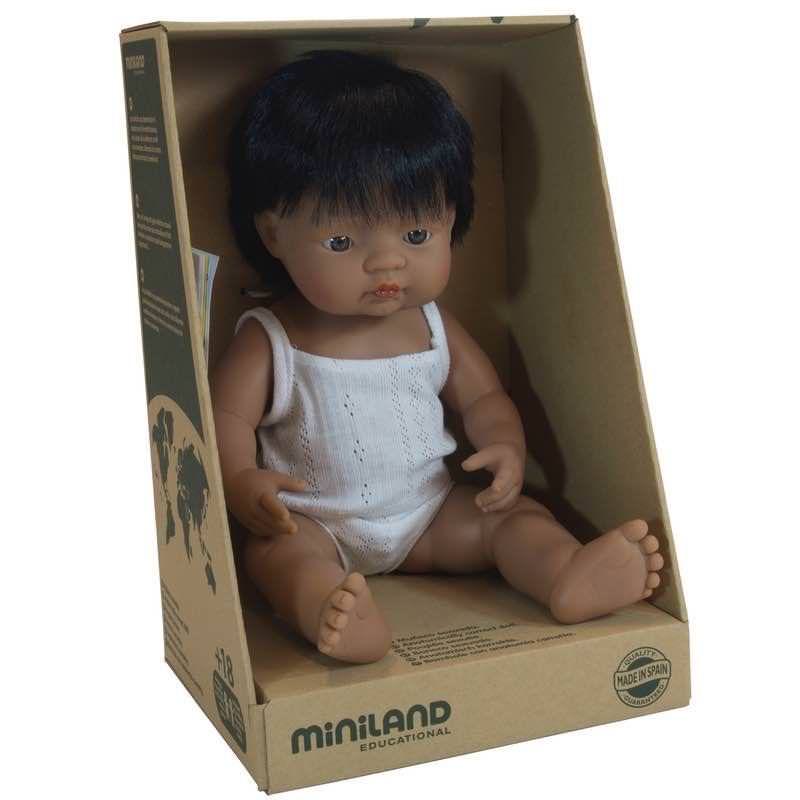 Miniland Doll - Latin American Girl, 38cm