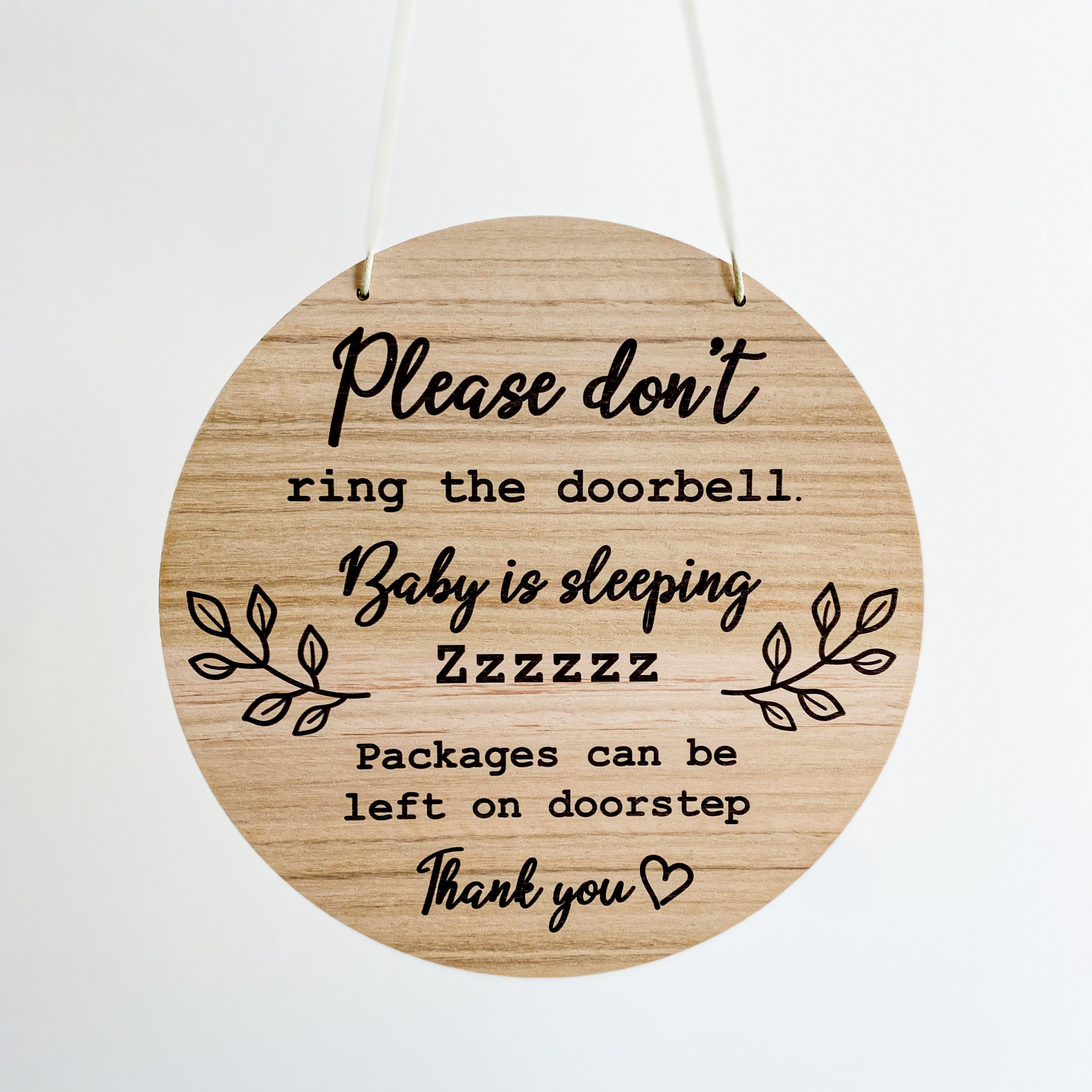 Baby is sleeping - Don't Ring Door Bell Printed Plaque