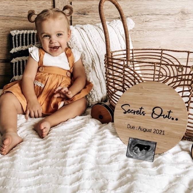 Secrets Out Pregnancy Announcement Plaque