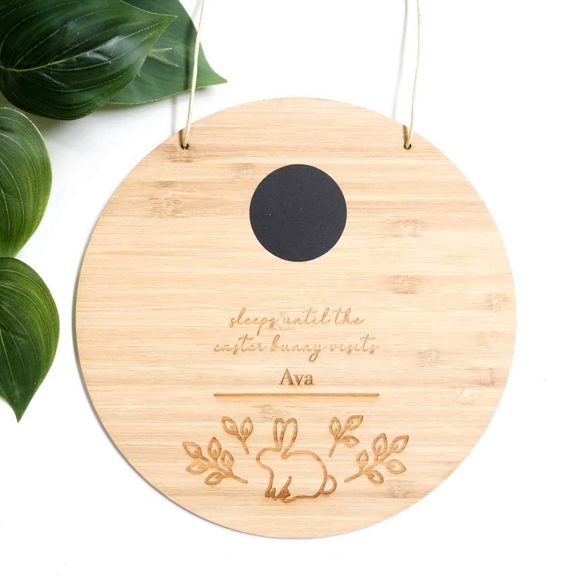 Easter Bunny Please Stop Here Count Down Plaque