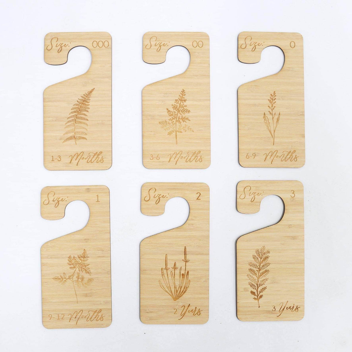 Clothing Dividers - Engraved (set of 6)