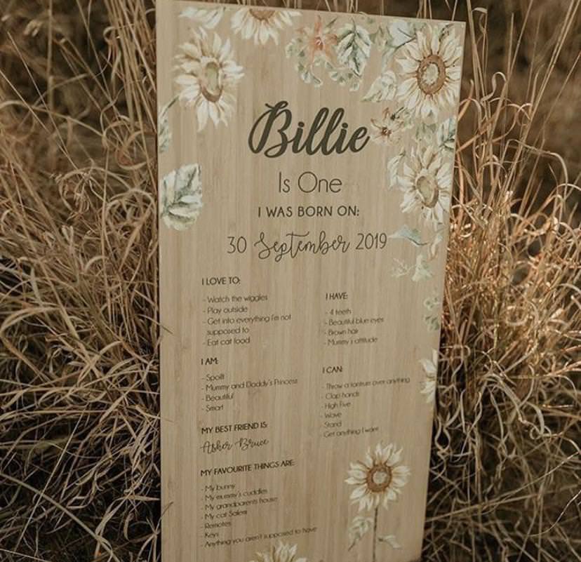 Sunflower Birthday Board