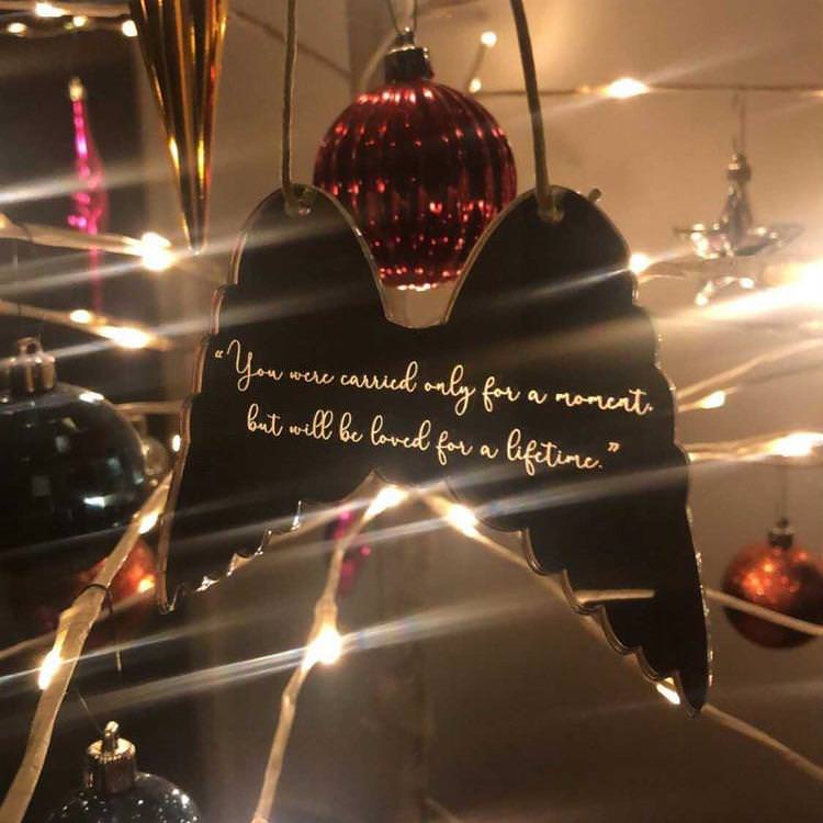 Christmas Ornament - You were carried for a moment but will be loved for a lifetime