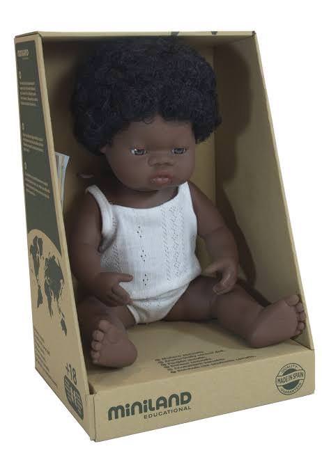 Miniland Doll - African Girl, 38cm