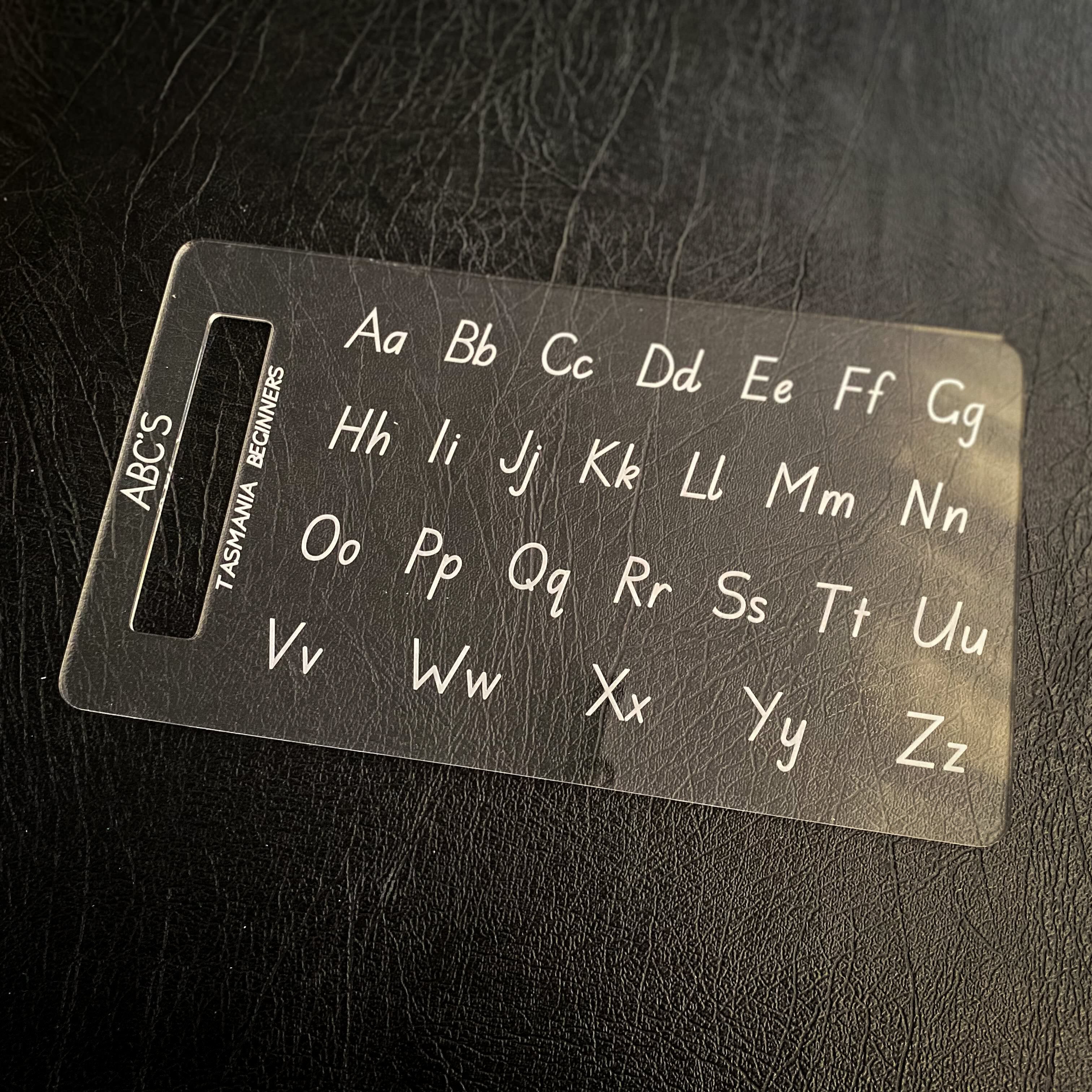 Personalised Trace & Erase - ABC board: Tasmania Beginners