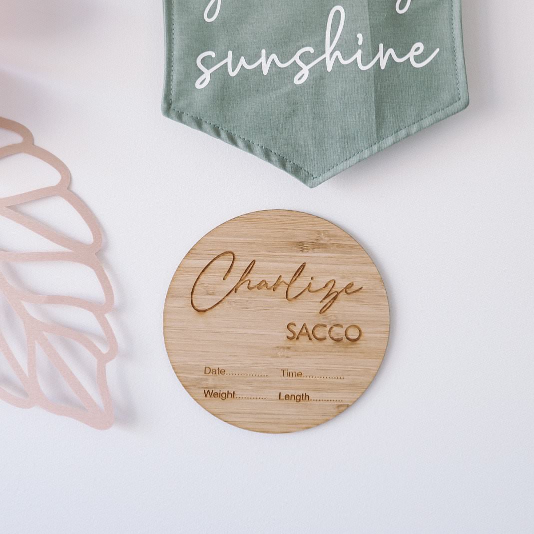 Birth Announcement Card - Birth Details