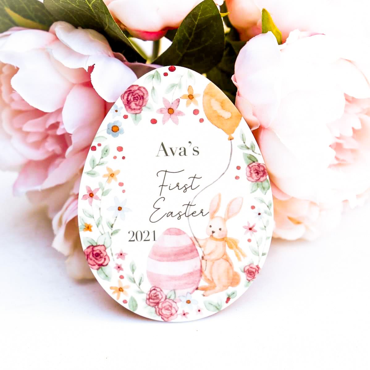 My First Easter Milestone Printed Egg