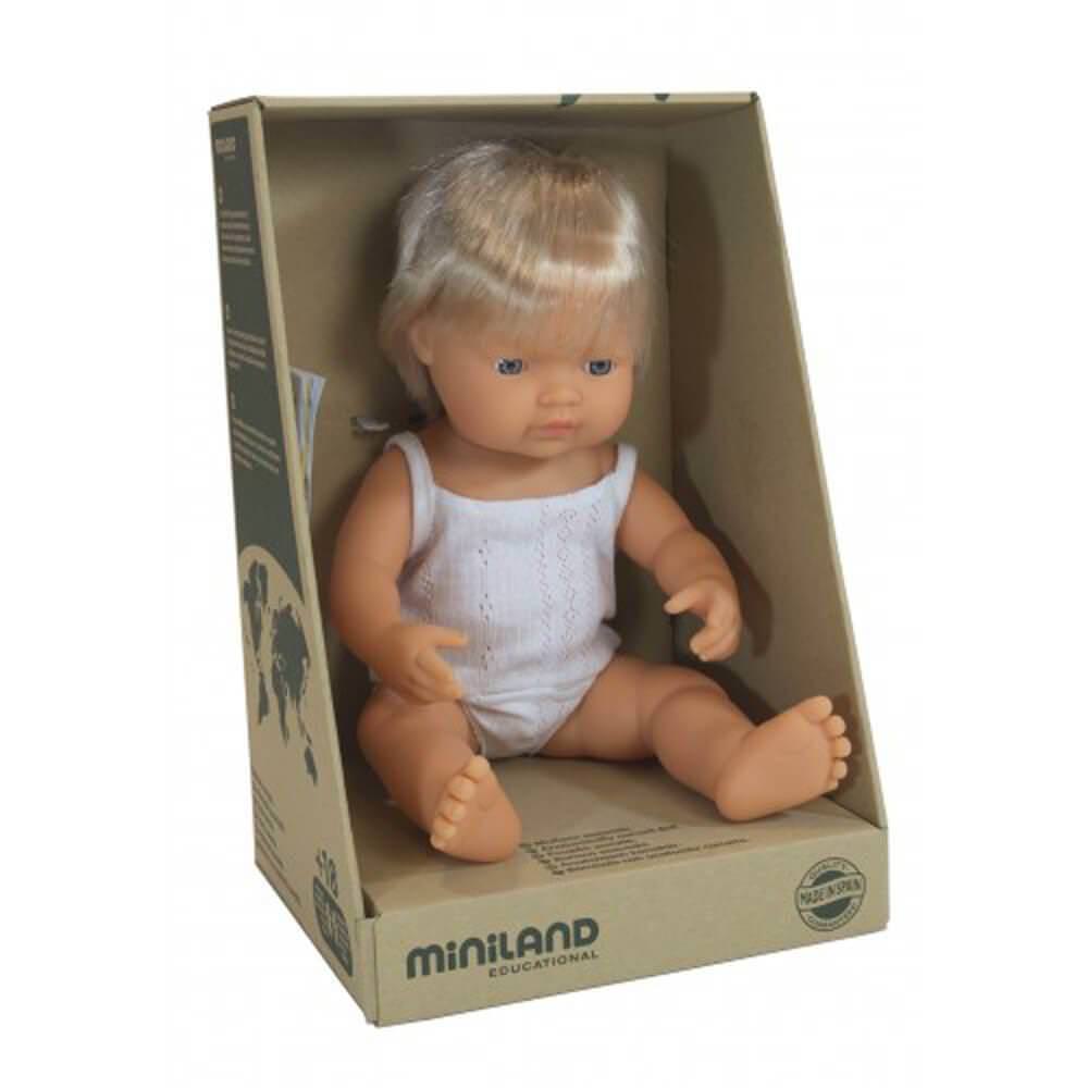 Miniland Doll - Caucasian Boy, 38cm