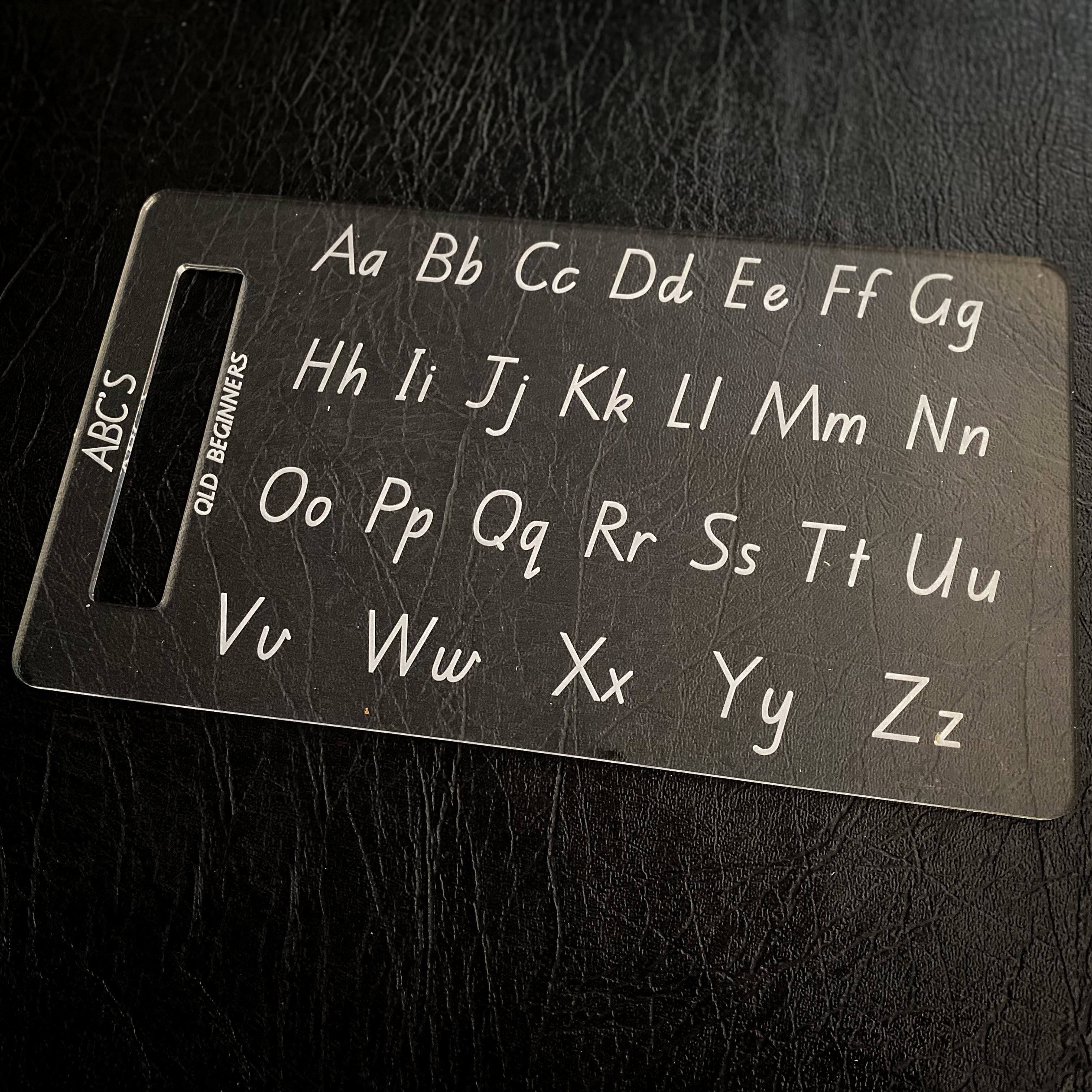 Personalised Trace & Erase - ABC board: QLD Beginners