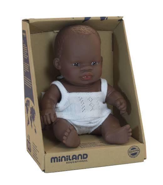 Miniland Doll - African Girl, 21cm