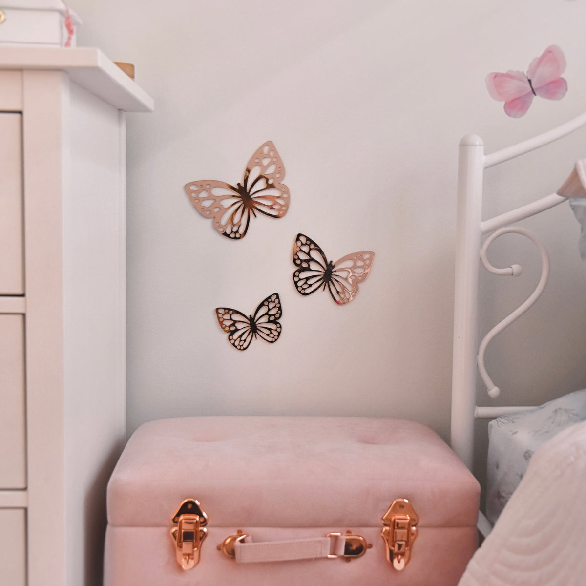 Butterfly Acrylic Wall Decals (set of 3)