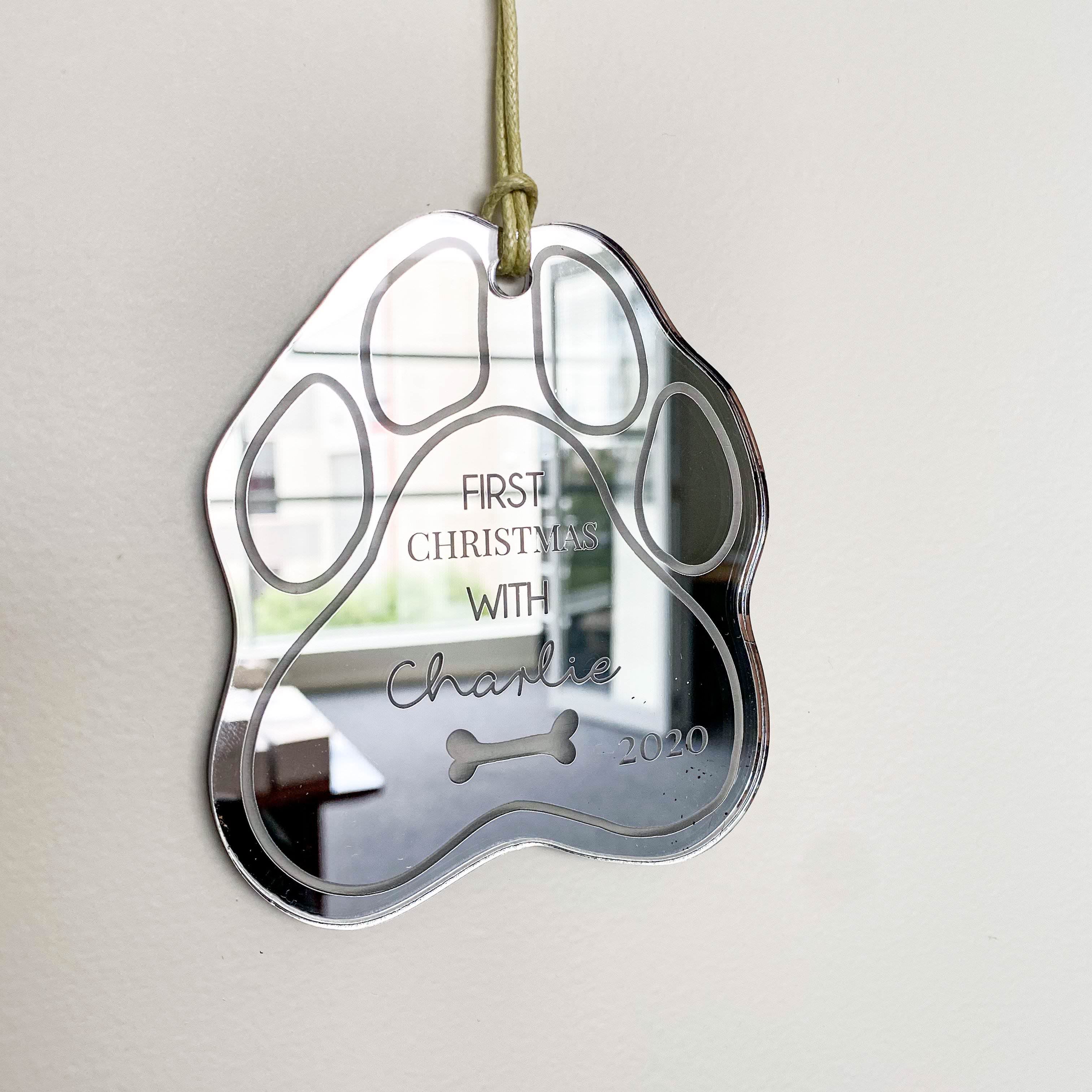 Christmas Ornament - First Christmas Dog Paw Print