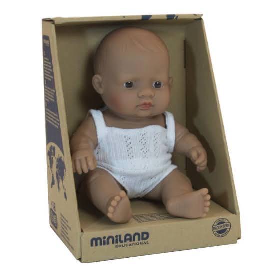 Miniland Doll - Latin American Girl, 21cm
