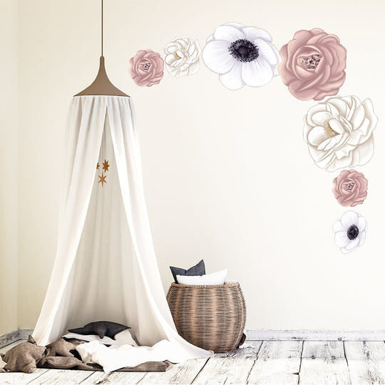 Lyon Florals | Removable PhotoTex Wall Decals | Blond + Noir