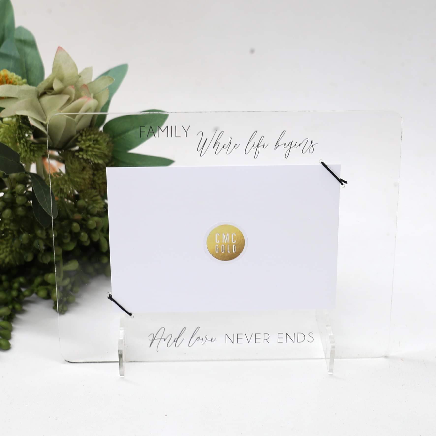 Picture Holder - Family where life begins and love never ends