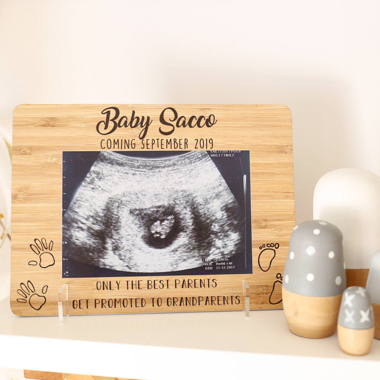 Pregnancy Announcement Printed Frame - CMC Gold