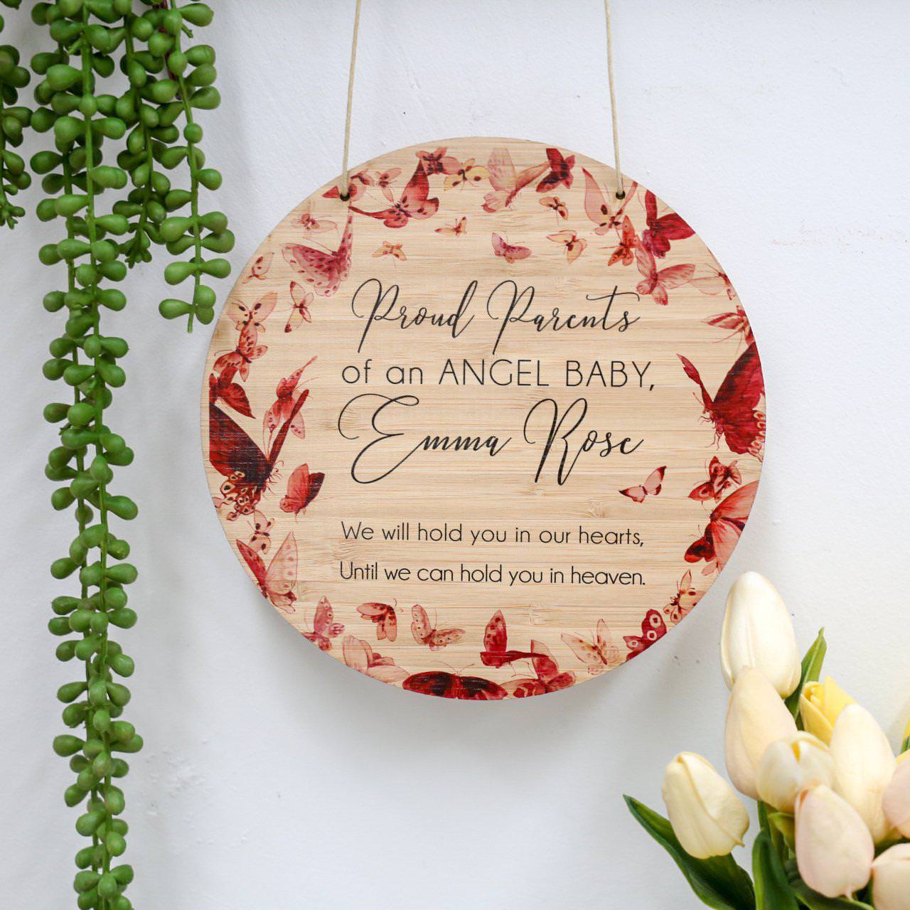 Proud Parents Angel Baby Memorial Plaque