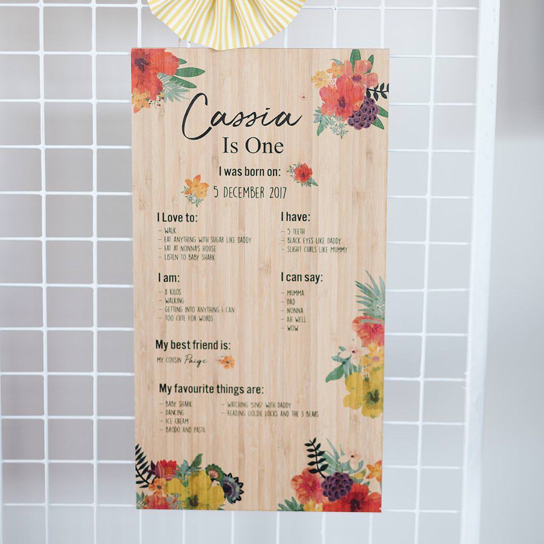 Rainbow Flowers Birthday Board