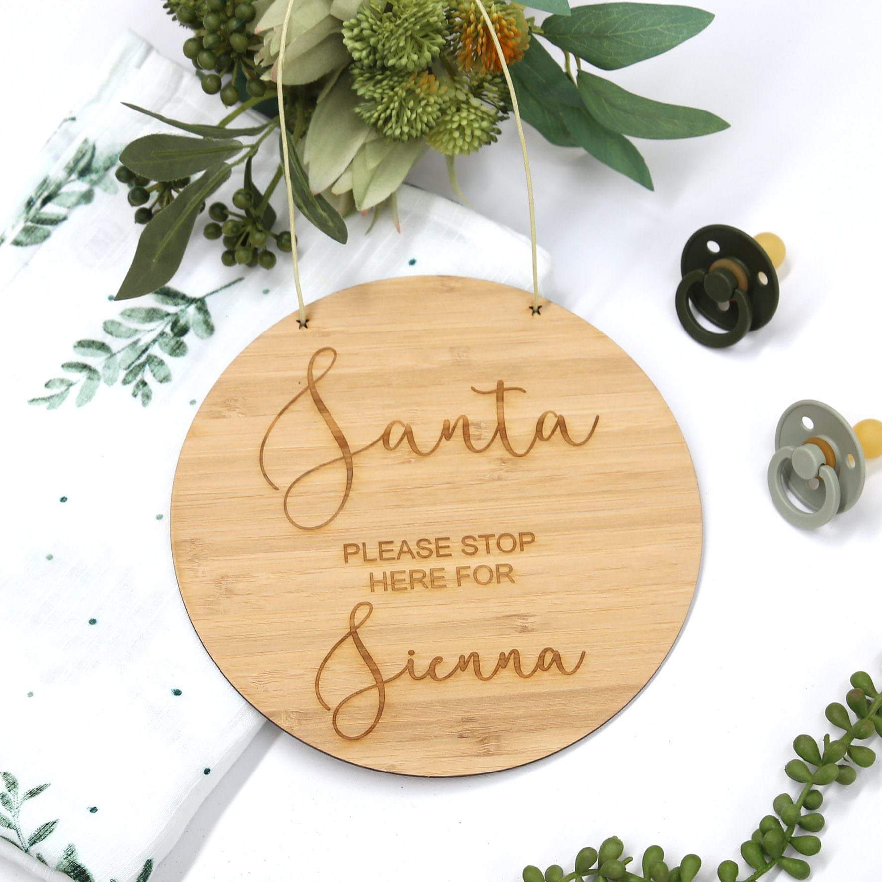 Santa Stop Here Sign