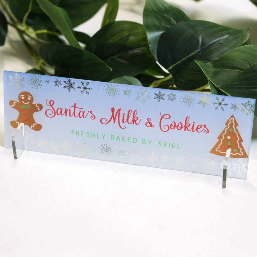 Santa&#39;s Milk &amp; Cookies Acrylic Stand