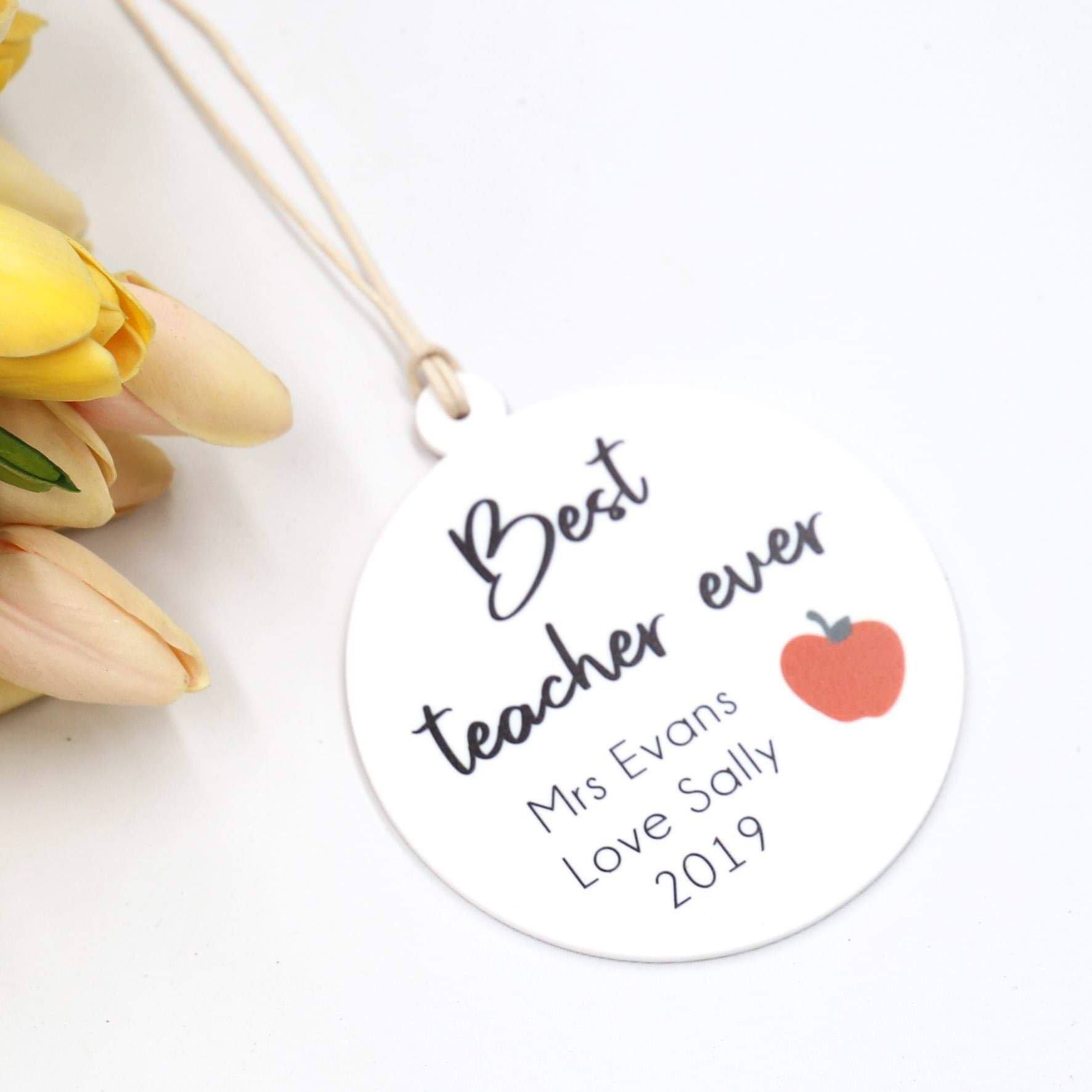 The Best Teacher Christmas Ornament