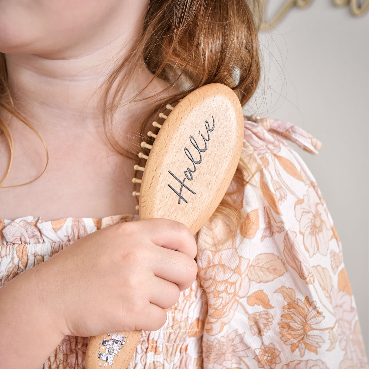 Personalised Toddler Hair Brush (Hard Bristles)