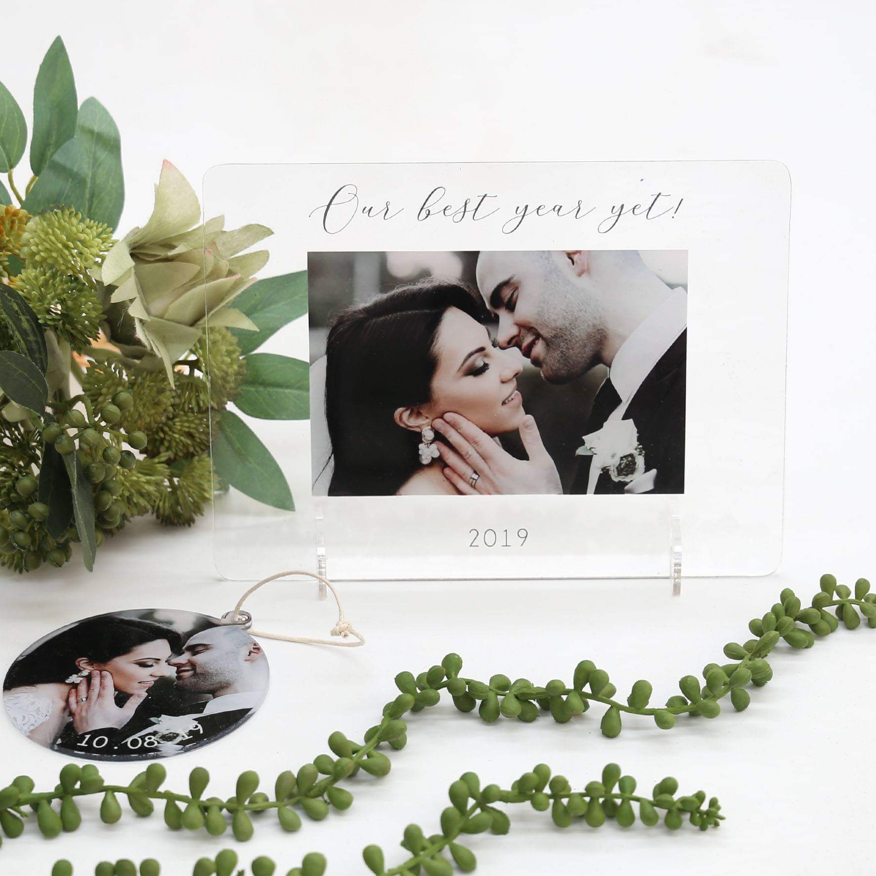 Transparent Acrylic Printed Photo Frame - Our Best Year Yet
