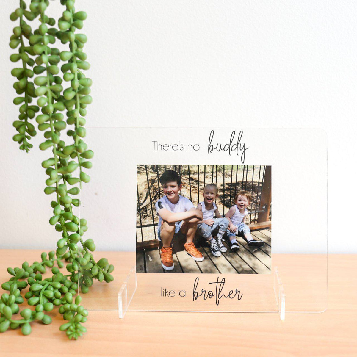 Transparent Printed Photo Frame - Brothers