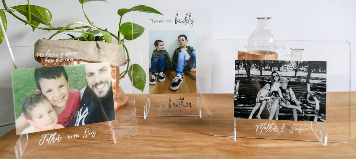 Transparent Printed Photo Frame - Brothers
