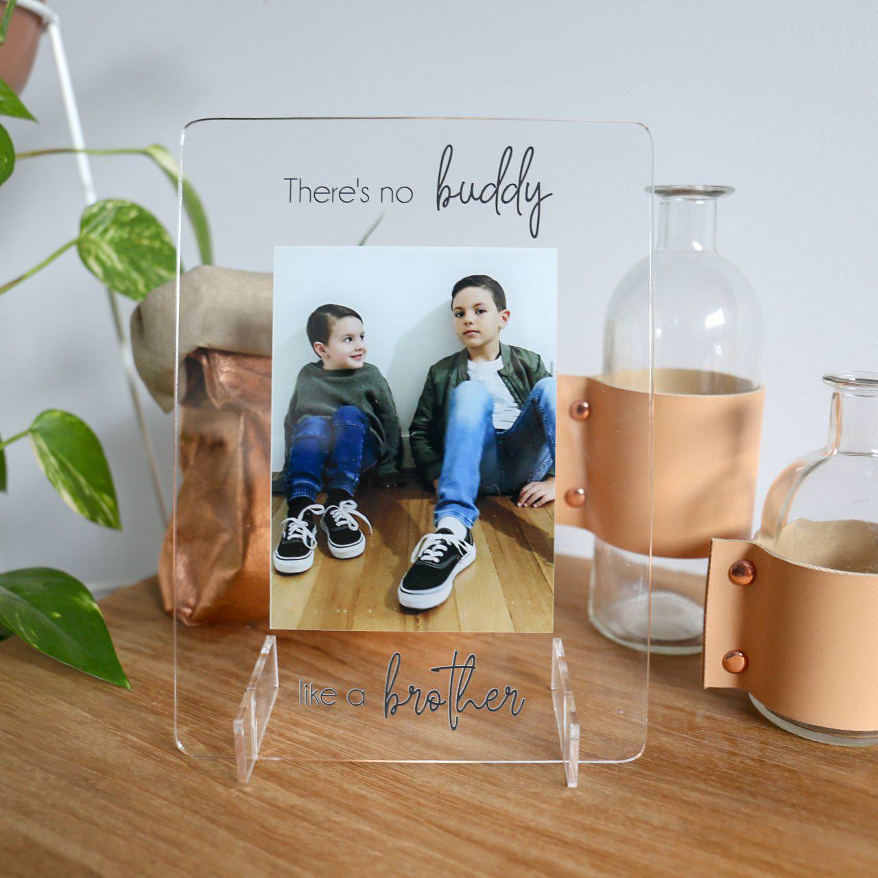 Transparent Printed Photo Frame - Brothers