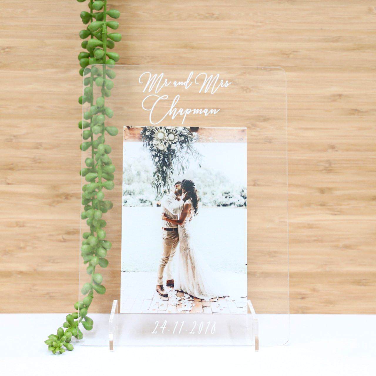 Transparent Printed Photo Frame - Custom Text