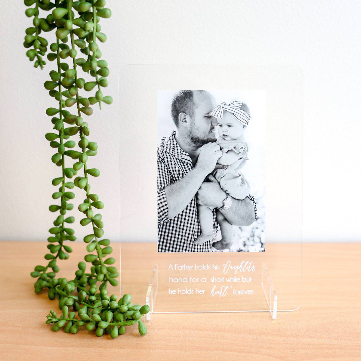Transparent Printed Photo Frame - Father/Daughter