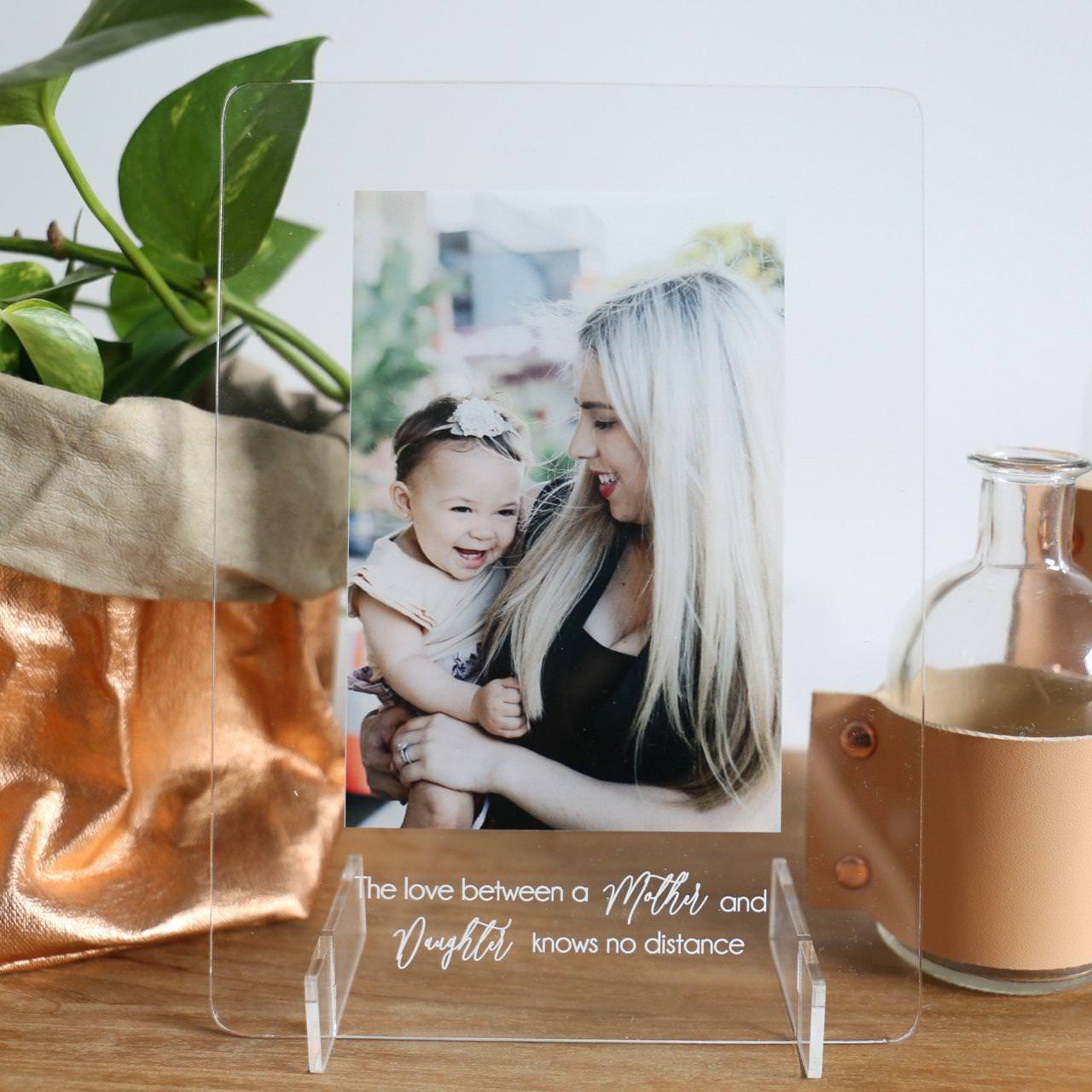 Transparent Printed Photo Frame - Mother/Daughter