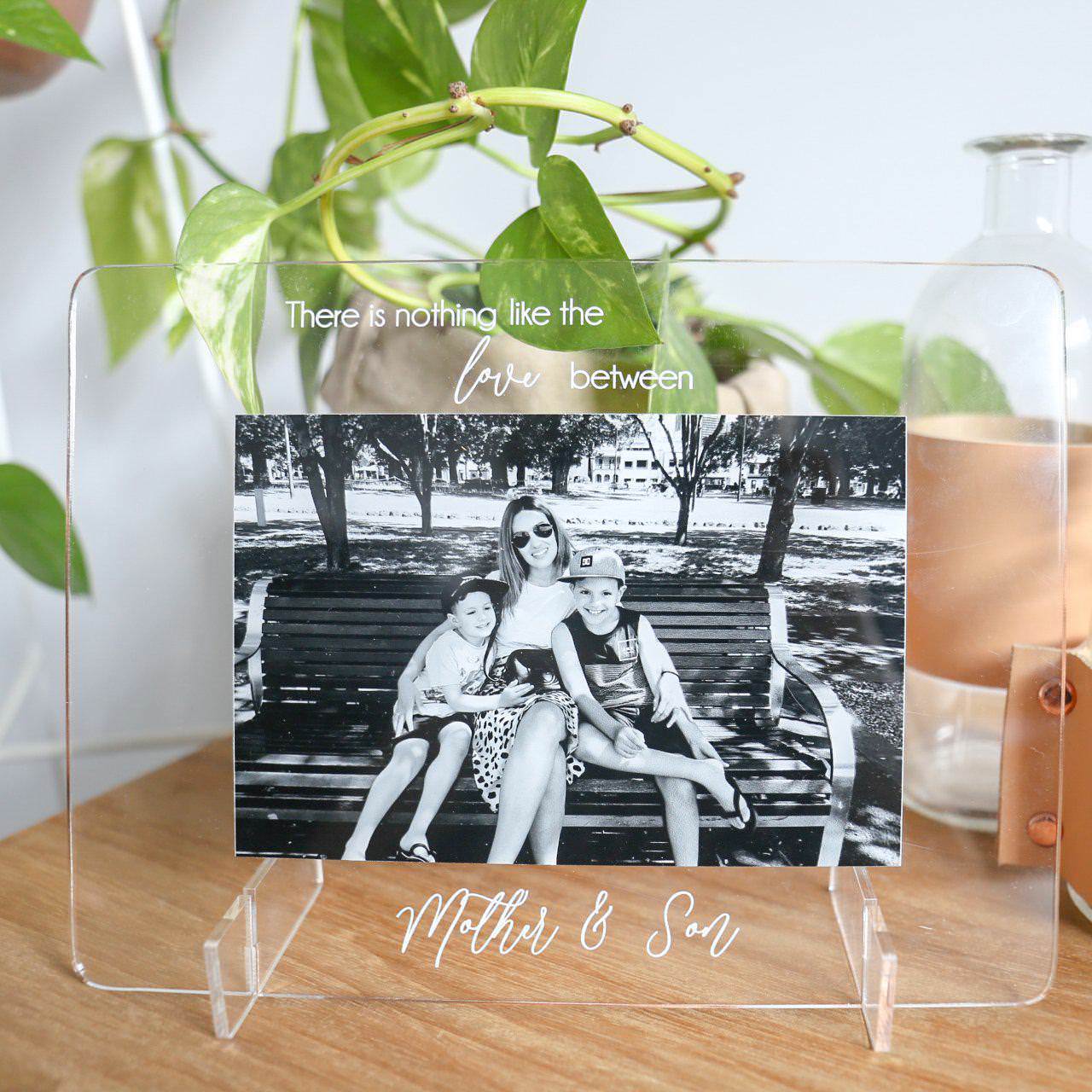 Transparent Printed Photo Frame - Mother/Son
