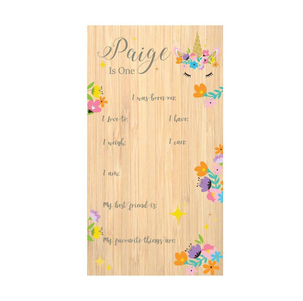 Unicorn Birthday Board